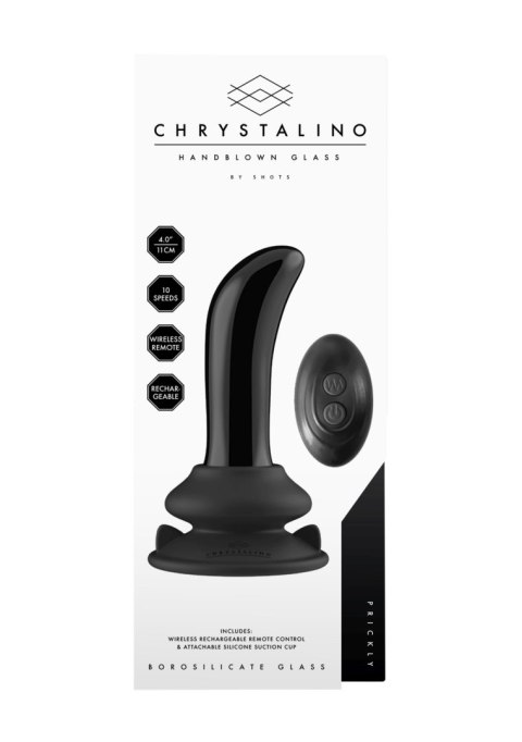 Chrystalino Prickly - With Suction Cup and Remote - 10 Speed - Black