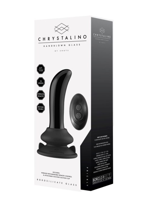 Chrystalino Prickly - With Suction Cup and Remote - 10 Speed - Black