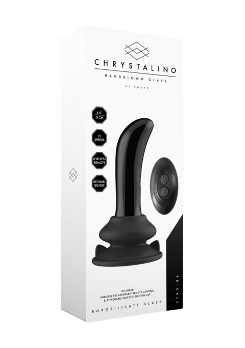 Chrystalino Prickly - With Suction Cup and Remote - 10 Speed - Black