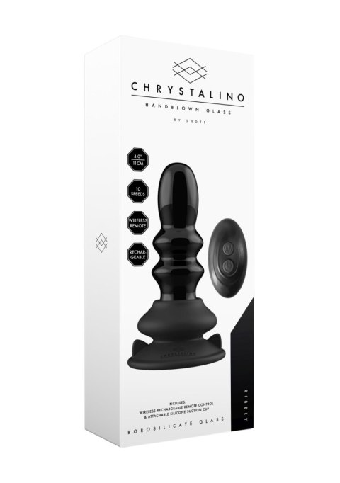 Chrystalino Ribbly - With Suction Cup and Remote - 10 Speed - Black