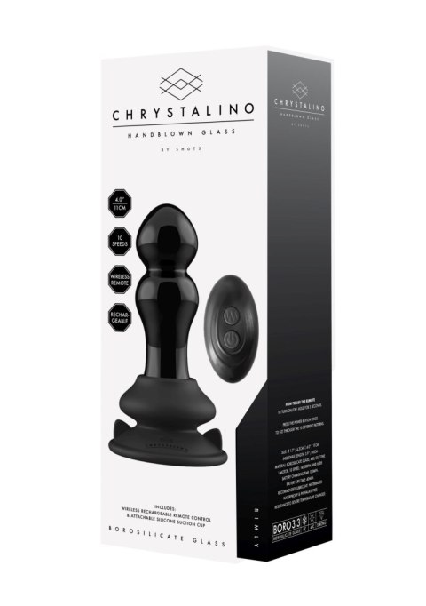 Chrystalino Rimly - With Suction Cup and Remote - 10 Speed - Black