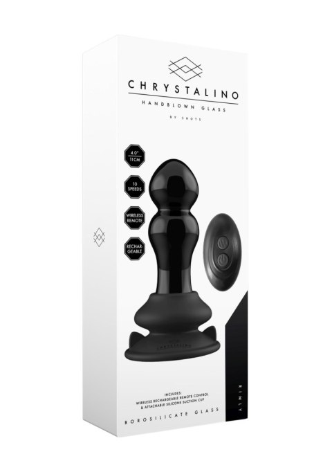 Chrystalino Rimly - With Suction Cup and Remote - 10 Speed - Black