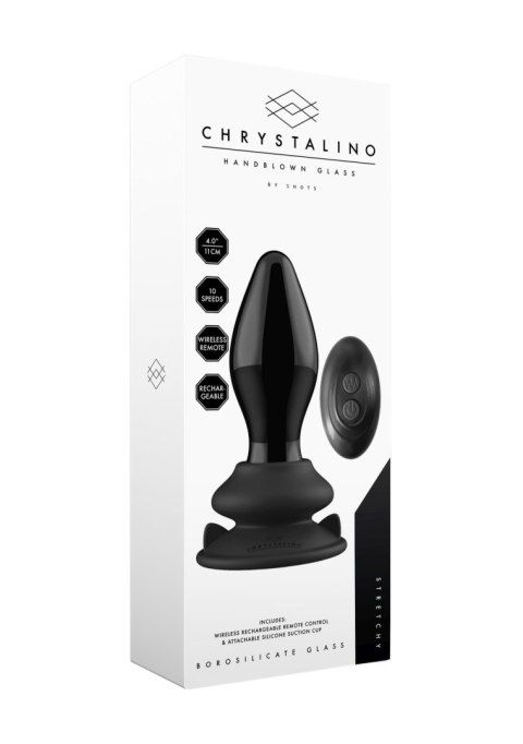 Chrystalino Stretchy - With Suction Cup and Remote - 10 Speed - Black