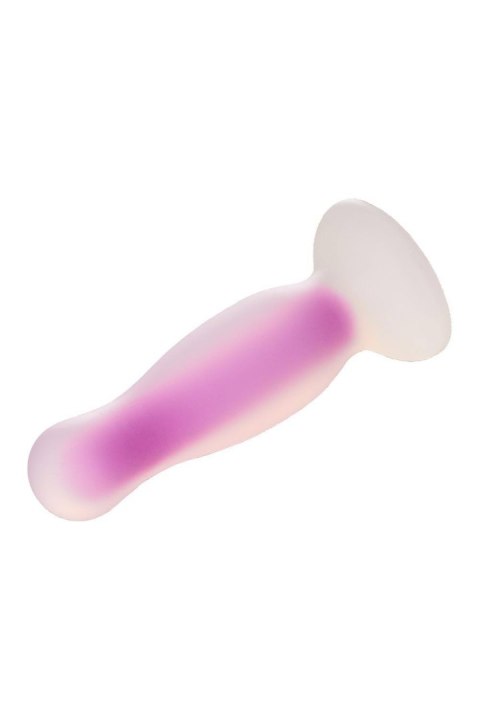 Dream Toys RADIANT SOFT SILICONE GLOW IN THE DARK PLUG MEDIUM PURPLE