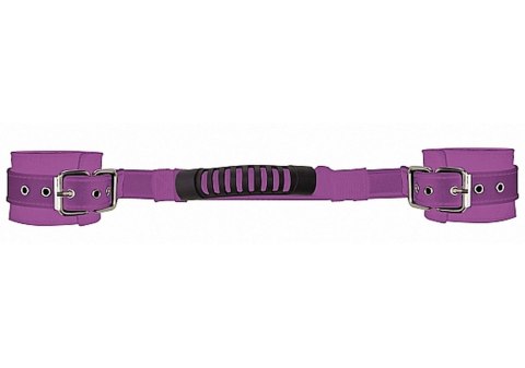 Ouch! Adjustable Leather Handcuffs - Purple