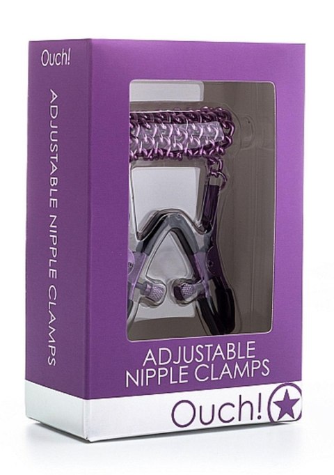 Ouch! Adjustable Nipple Clamps - Purple