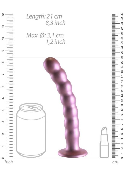 Ouch! Beaded G-Spot Dildo - 8'' / 20,5 cm - Rose Gold