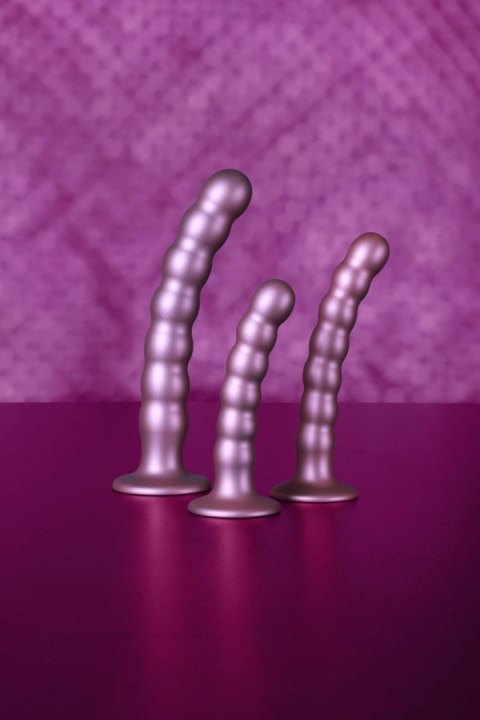 Ouch! Beaded G-Spot Dildo - 8'' / 20,5 cm - Rose Gold