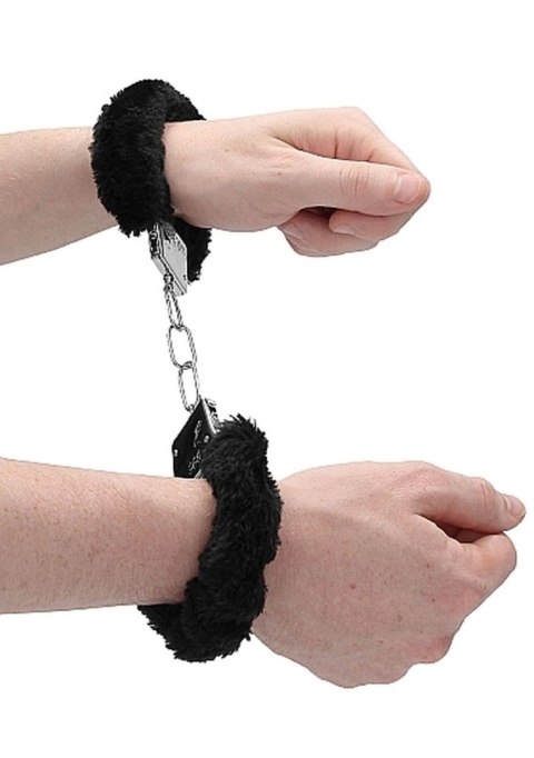 Ouch! Beginner""s Handcuffs Furry - Black