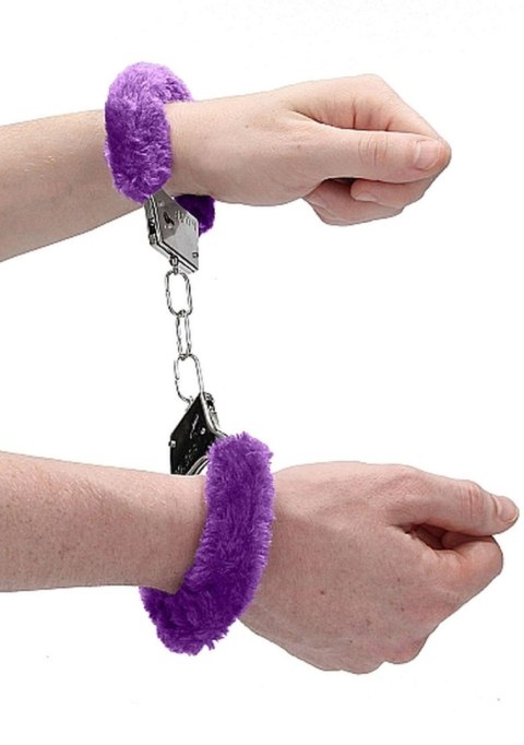 Ouch! Beginner""s Handcuffs Furry - Purple