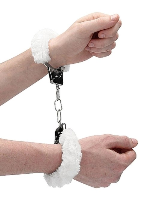 Ouch! Beginner""s Handcuffs Furry - White