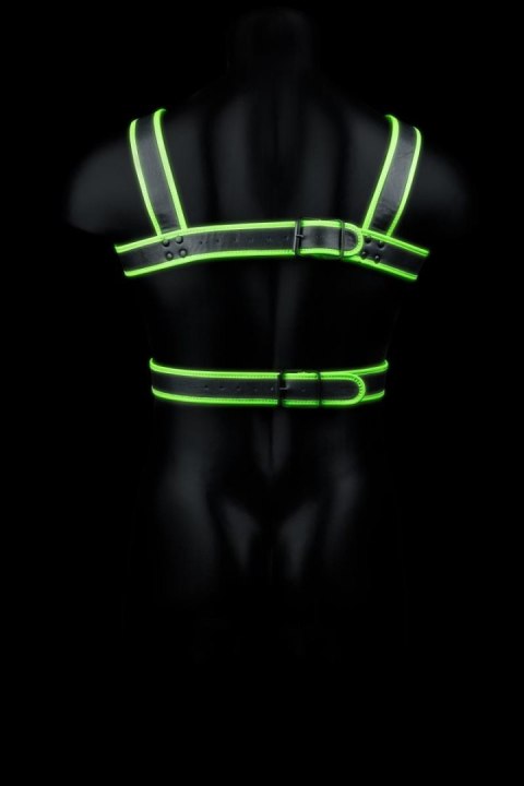 Ouch! Body Harness - Glow in the Dark - Neon Green/Black - L/XL