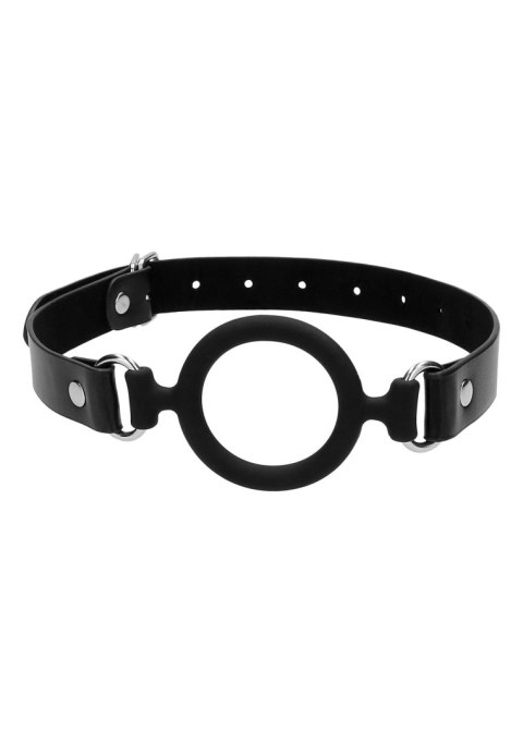 Ouch! Silicone Ring Gag - With Adjustable Bonded Leather Straps