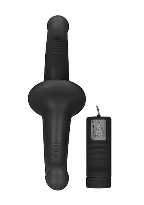 Ouch! Vibrating Silicone Strapless strap on - Black