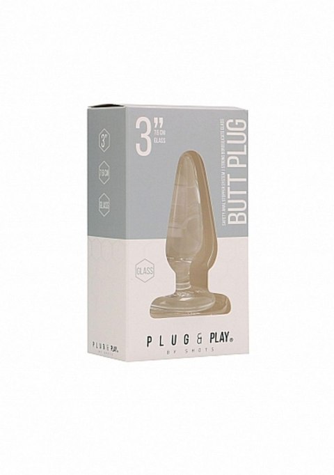 Plug, korek analny & Play Butt Plug, korek analny - Basic - 3 Inch - Glass