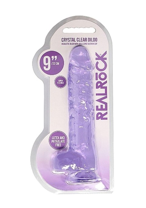 Dildo 23 cm Realistic Dildo With Balls - Purple