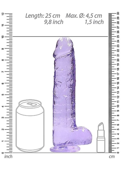 Dildo 23 cm Realistic Dildo With Balls - Purple