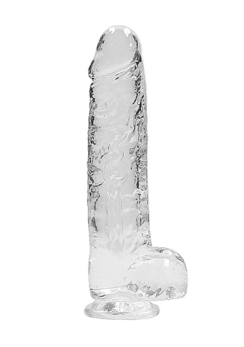 RealRock 9"" / 23 cm Realistic Dildo With Balls - Transparent