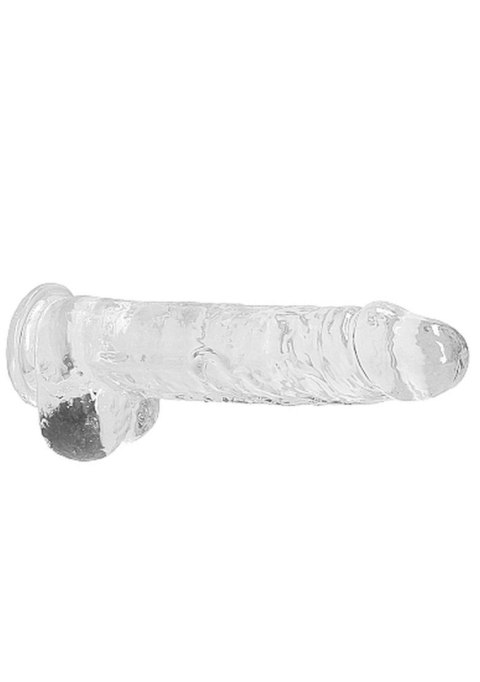 RealRock 9"" / 23 cm Realistic Dildo With Balls - Transparent