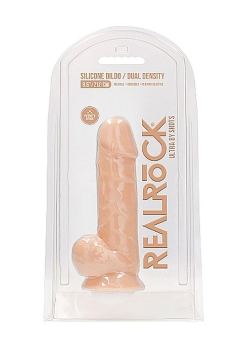 RealRock Silicone Dildo With Balls - 21,6 cm - Flesh