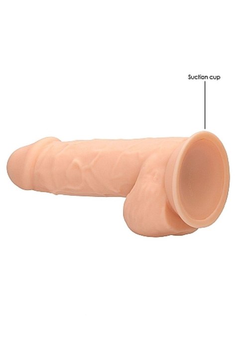 RealRock Silicone Dildo With Balls - 21,6 cm - Flesh