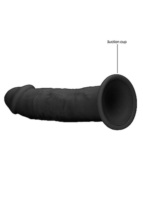 RealRock Silicone Dildo Without Balls - 15,3 cm - Black