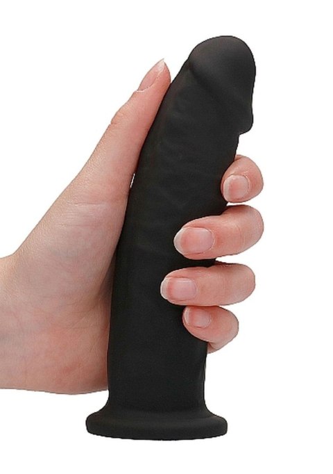 RealRock Silicone Dildo Without Balls - 15,3 cm - Black