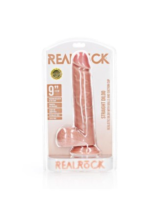 RealRock Straight Realistic Dildo Balls Suction Cup - 9""""/ 23 cm