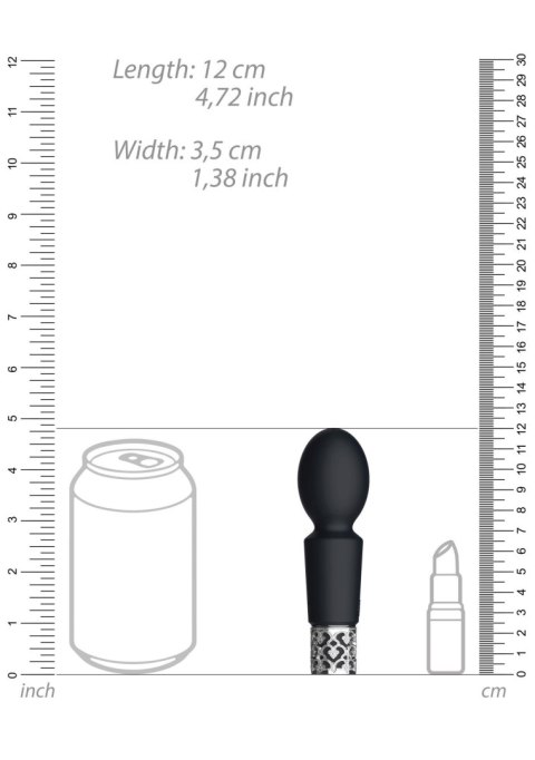 Royal Gems Brilliant - Rechargeable Silicone Bullet - Black