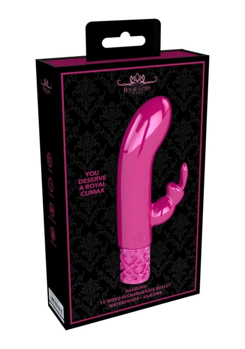 Royal Gems Dazzling - Rechargeable Silicone Bullet - Pink