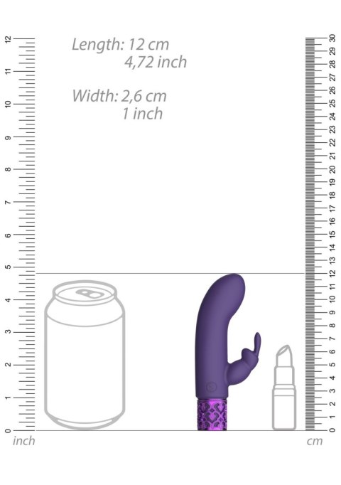 Royal Gems Dazzling - Rechargeable Silicone Bullet - Purple