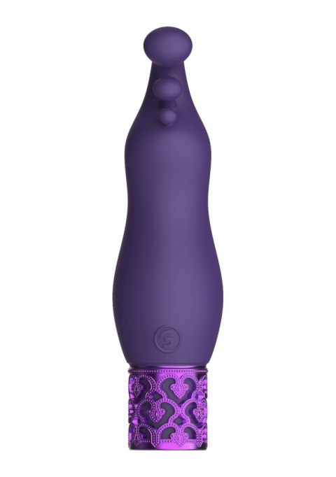 Royal Gems Exquisite - Rechargeable Silicone Bullet - Purple