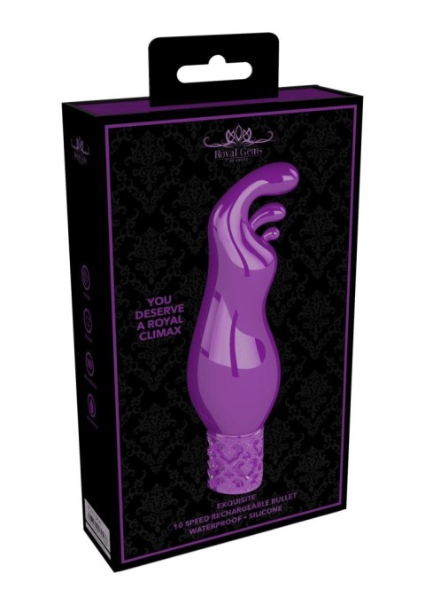 Royal Gems Exquisite - Rechargeable Silicone Bullet - Purple