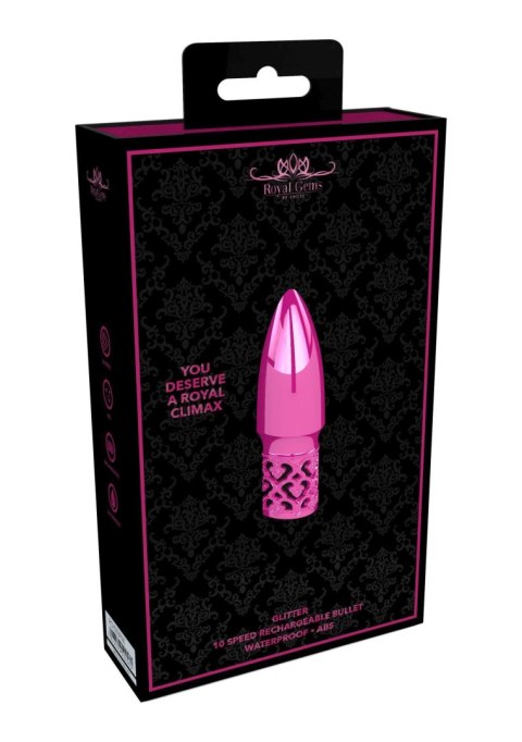 Royal Gems Glitter - Rechargeable ABS Bullet - Pink