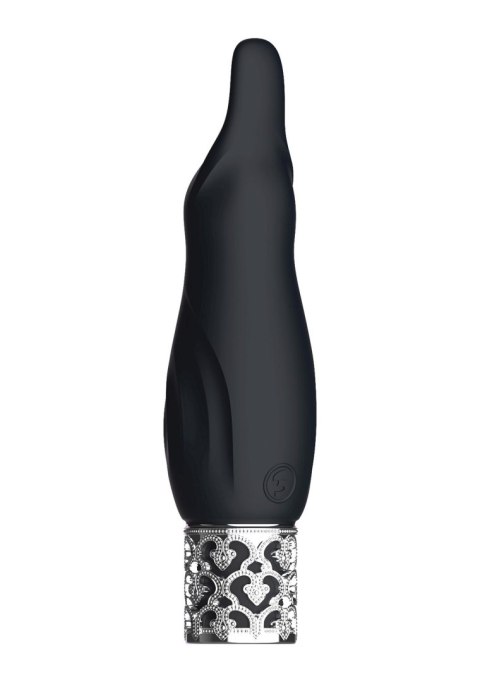 Royal Gems Sparkle - Rechargeable Silicone Bullet - Black