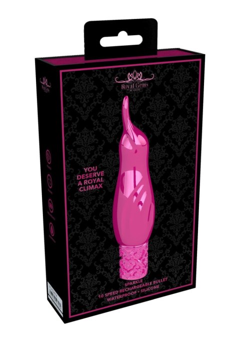 Royal Gems Sparkle - Rechargeable Silicone Bullet - Pink