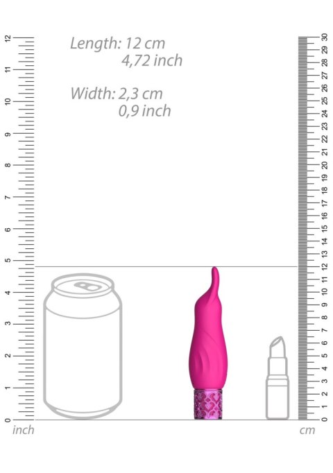 Royal Gems Sparkle - Rechargeable Silicone Bullet - Pink