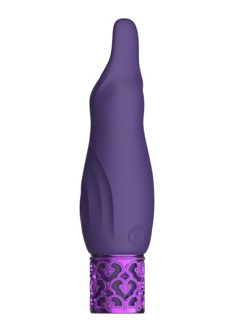 Royal Gems Sparkle - Rechargeable Silicone Bullet - Purple