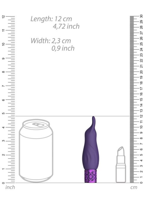 Royal Gems Sparkle - Rechargeable Silicone Bullet - Purple