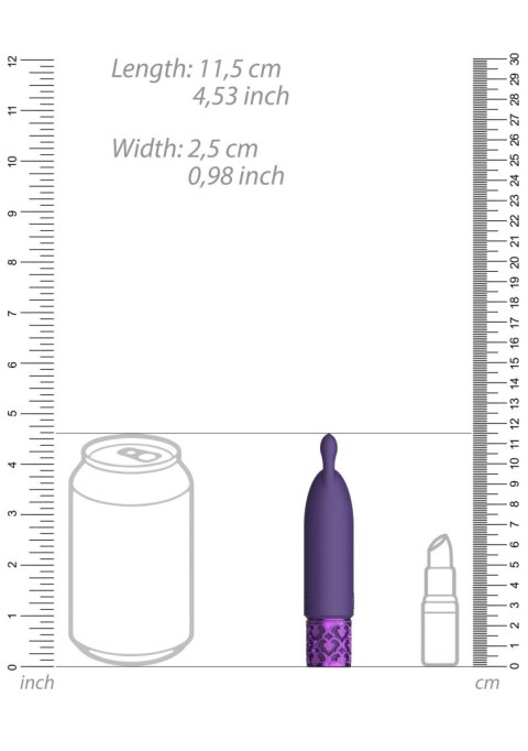 Royal Gems Twinkle - Rechargeable Silicone Bullet - Purple