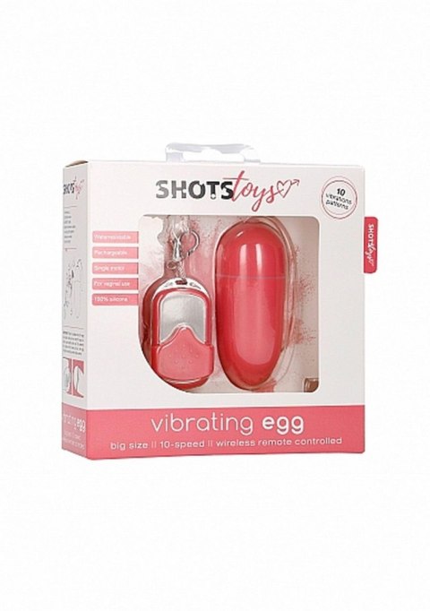 ShotsToys 10 Speed Remote Vibrating Egg - Big - Pink