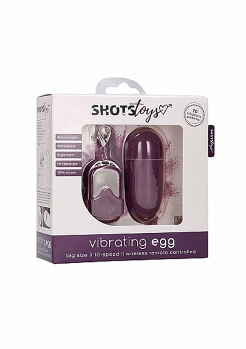 ShotsToys 10 Speed Remote Vibrating Egg - Big - Purple