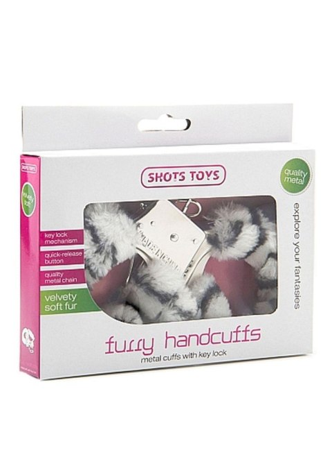 ShotsToys Furry Handcuffs - Zebra