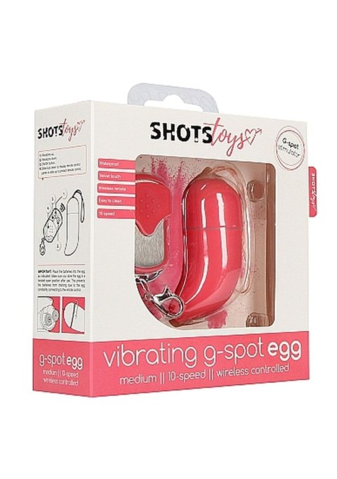 ShotsToys Wireless Vibrating G-Spot Egg - Medium - Pink