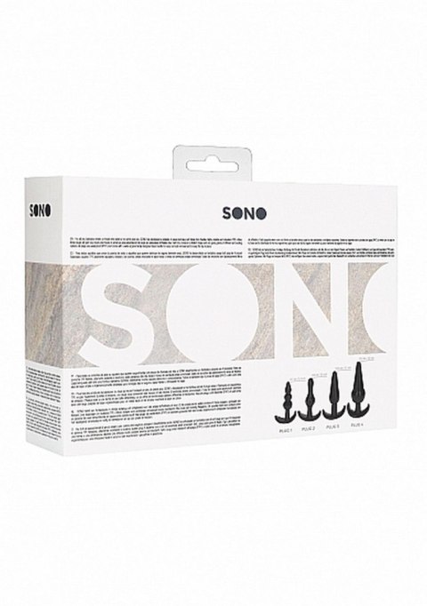 Sono NO. 80 - 4-Piece Butt Plug Set - Black