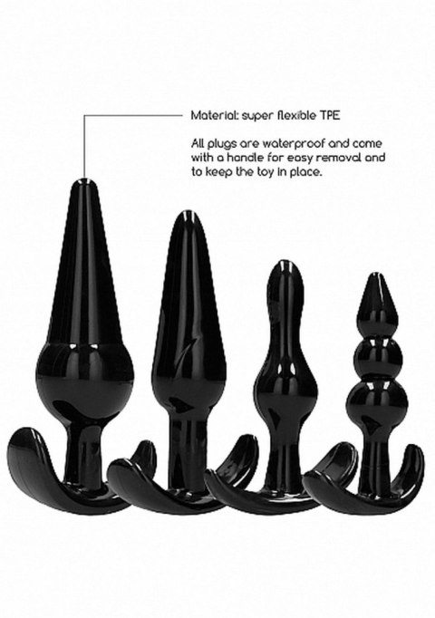 Sono NO. 80 - 4-Piece Butt Plug Set - Black