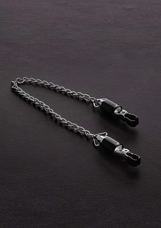 Steel Barrel Tit Clamps with Chain (pair)