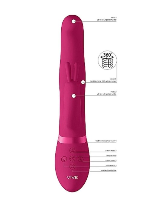 Vive Izara - Rotating Beads Wibrator króliczek, rabbit - Pink