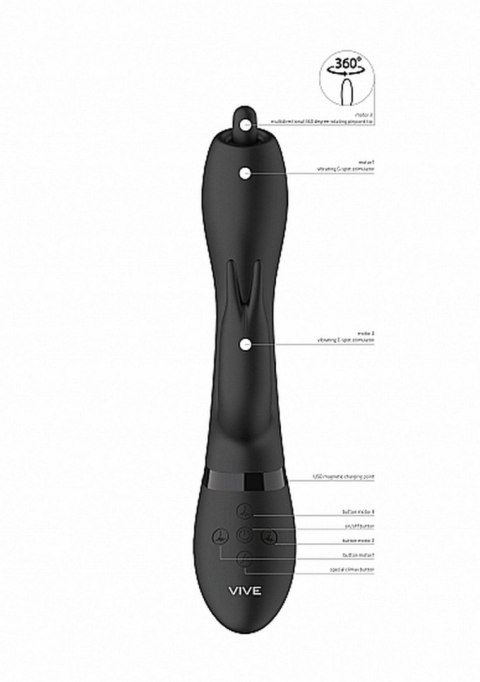 Vive Nilo - Pinpoint Rotating G-spot Rabbit - Black