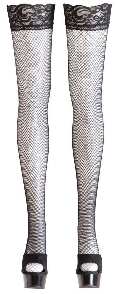 Cottelli LEGWEAR Net Hold-up Stockings black M